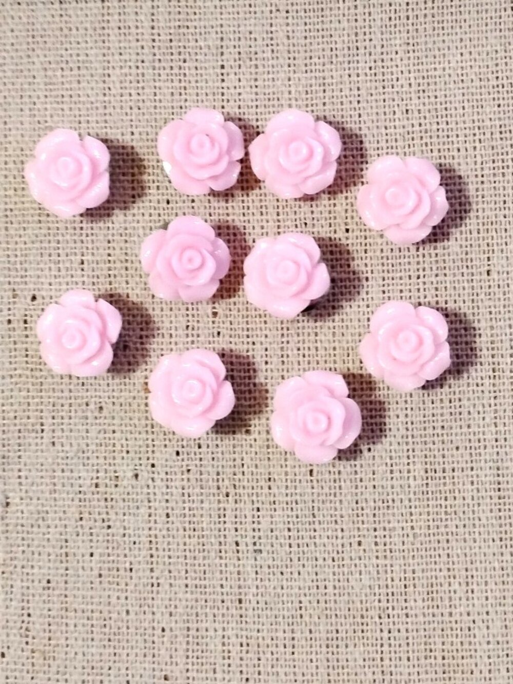10 Pcs Pretty Pastel Pink Decorative Roses Display Memo Bulletin Board Push Pins